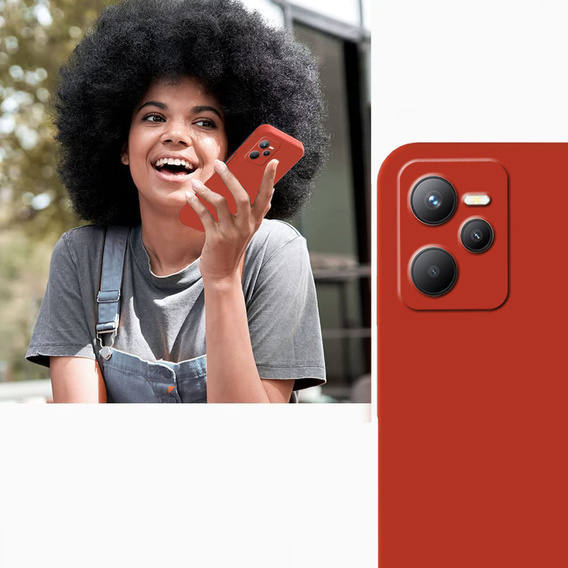 Case for Realme C35, Silicone Lite, red