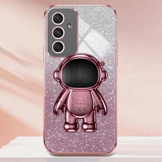 Case for Samsung Galaxy A55 5G, Glitter Astronaut, pink