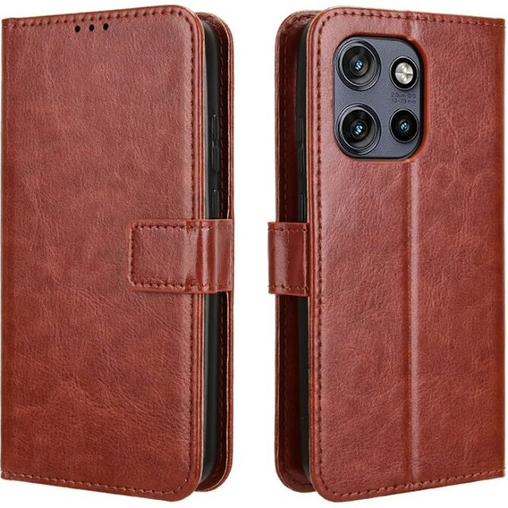 Flip case for Motorola Edge 50 Neo / Motorola ThinkPhone 25, Crazy Horse Wallet, brown