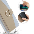 Flip case for iPhone 13, Wallet Zipper Pocket, with mirror, blue