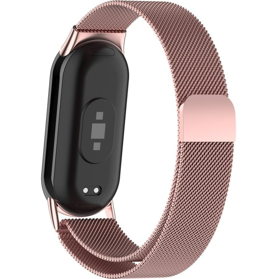 Milanese Bracelet Strap with Case for Xiaomi Smart Band 10 / 9 / 8, pink
