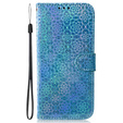 Flip case for Oppo A17, Wallet mandala, blue