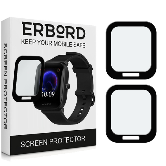 2x ERBORD Hybrid Glass for Amazfit BIP U PRO