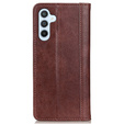 Case for Samsung Galaxy S24, Wallet Litchi Leather, brown