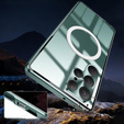 Magnetic Dual Glass MagSafe case for Samsung Galaxy S22 Ultra, green