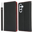 Flip case for Samsung Galaxy S25+ Plus, Litchi Skin Grain, black