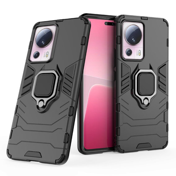 Case for Xiaomi 13 Lite, Kickstand Ring, black