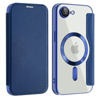 Flip case for iPhone 16E, RFID Wallet MagSafe CamShield, dark blue