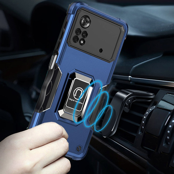 Case for Xiaomi Poco X4 Pro 4G, Dual-Layer Armor, blue