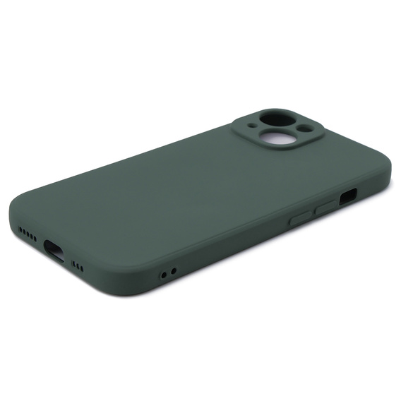 Case for iPhone 15, Silicone Lite, dark green