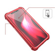 Case for iPhone 11, Dexnor Full Body Rugged, transparent / red