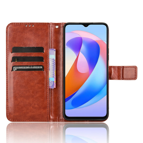 Flip case for Honor Magic 6 Lite 5G, Crazy Horse Wallet, brown