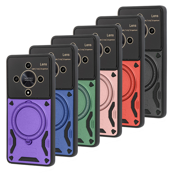 Armored Case for Honor Magic 6 Lite 5G, Magnetic Ring, purple