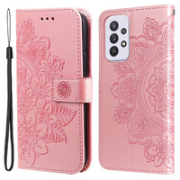 Flip case for Samsung Galaxy A33 5G, Mandala Flower, pink rose gold
