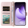 Crossbody Leather Wallet flip case for Oppo Reno 13 Pro 5G, pink