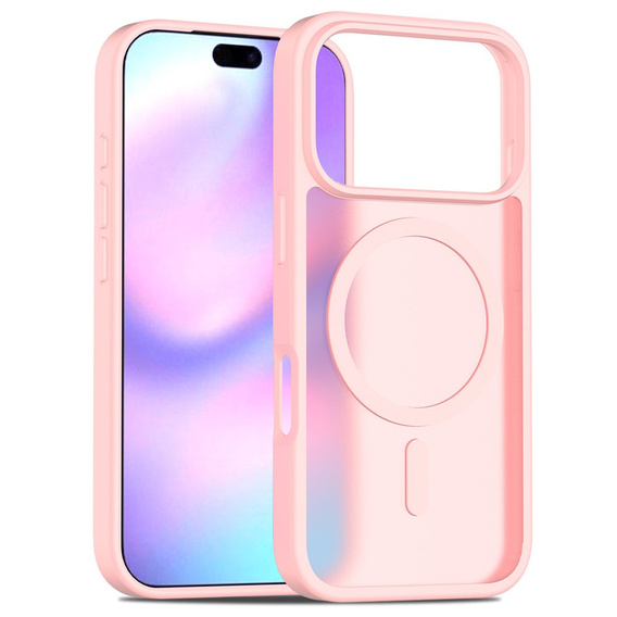 Matt Case for iPhone 17 Pro, for MagSafe, translucent pink