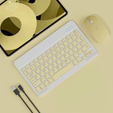 Wireless keyboard and Bluetooth mouse set for Android/Windows, yellow
