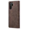 CASEME case for Huawei P30 Pro, Leather Wallet Case, dark brown