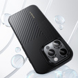 BENKS Kevlar Case for iPhone 16 Pro Max, for MagSafe, Carbon Fiber, black