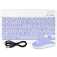 Wireless keyboard and Bluetooth mouse set for Android/Windows, purple