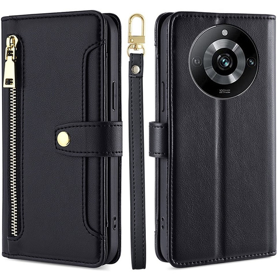 Flip case for Realme 11 Pro 5G / Pro+ 5G, Wallet Zipper Pocket, black