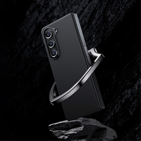 BENKS Kevlar Case for Samsung Galaxy Z Fold5 5G, for MagSafe, Carbon Fiber, black