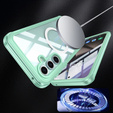 Case for Samsung Galaxy S24 FE, Shockproof, with glass, for MagSafe, green