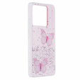 Case for Xiaomi 13T / 13T Pro / Redmi K60 Ultra, Glitter Butterfly, pink
