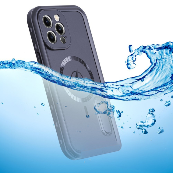 Waterproof case for iPhone 13 Pro Max, Redpepper, for MagSafe, black