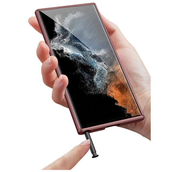 Case for Samsung Galaxy S24 Ultra, GKK Slim CamShield, maroon