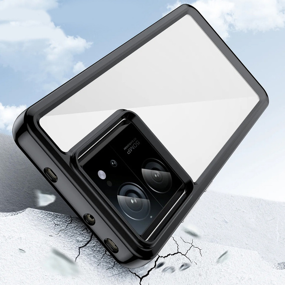 Case for Xiaomi 13T / 13T Pro, Fusion Hybrid, transparent / black