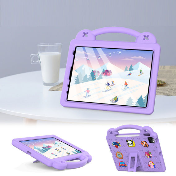 Children's case for iPad 10.9 2022 10 Gen, Cute Patterns, with stand, purple