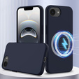 Case for iPhone 16e, Silicone MagSafe, dark blue