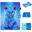 Case for Lenovo Tab M10 Plus TB-X606F, with flap, tiger