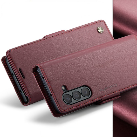 CASEME flip case for Samsung Galaxy Z Fold6 5G, Litchi Wallet, red