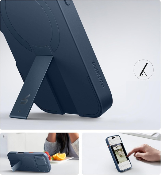 Case for iPhone 16 Pro, Suritch Shockproof, for MagSafe, dark blue
