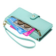 Flip case for Honor Magic 7 Lite, Wallet Zipper Pocket, mint