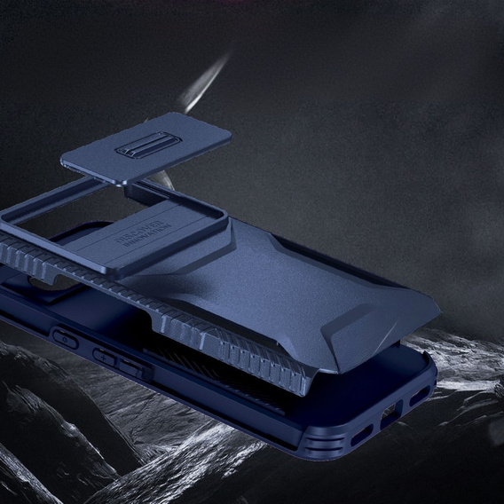 Case for Google Pixel 8a, Slide Lens Lid, blue