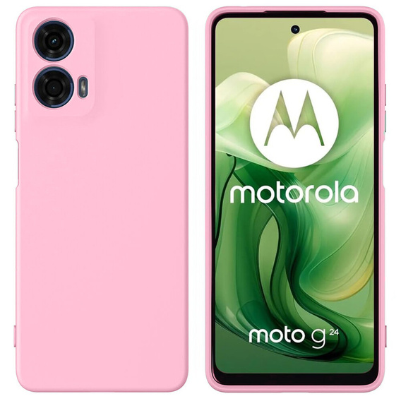 Case for Motorola Moto G24 / G24 Power / G04, Silicone Lite, pink