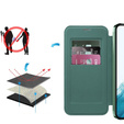 Flip case for Samsung Galaxy S22 5G, RFID Wallet MagSafe CamShield, green