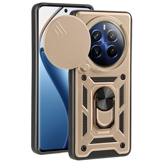 Case for Realme 12 Pro 5G / 12 Pro+ 5G, CamShield Slide, gold