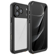Case for iPhone 17 Pro, IP68 waterproof Redpepper, black