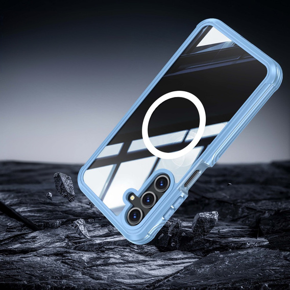 Case for Samsung Galaxy A16, Shockproof, with glass, for MagSafe, blue