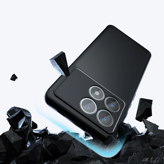 Case for Xiaomi Poco X6 Pro 5G, Fusion Hybrid, with camera protection, matt / black