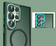 Case for Samsung Galaxy S25 Ultra, for MagSafe, ERBORD Matt Case, green + Screen Glass