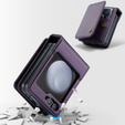 CASEME flip case for Samsung Galaxy Z Flip5 5G, Litchi Wallet, purple