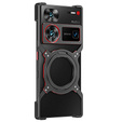 Case for ZTE nubia Z60 Ultra, Kickstand Bumper, with lens cover, for MagSafe, black / red