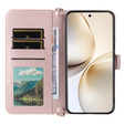 Crossbody Leather Wallet flip case for Realme 14 Pro+ 5G, pink rose gold