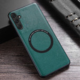 Case for Samsung Galaxy A34 5G, Leather Hybrid MagSafe, green
