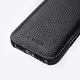 MELKCO flip case for iPhone 16 Plus, leather, flip, black